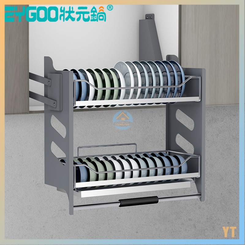 Hanging Cabinet lifting basket bowl basket 304 stainless steel kitchen ...