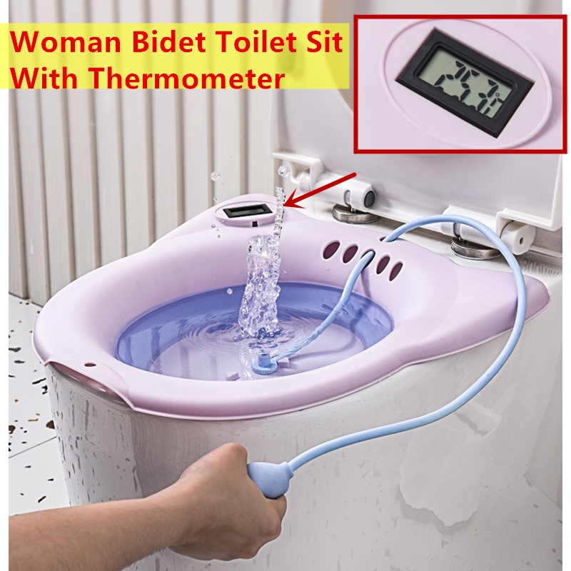 Foldable Pregnant Thermometer Woman Bidet Toilet Sit Hip Basin Bidet