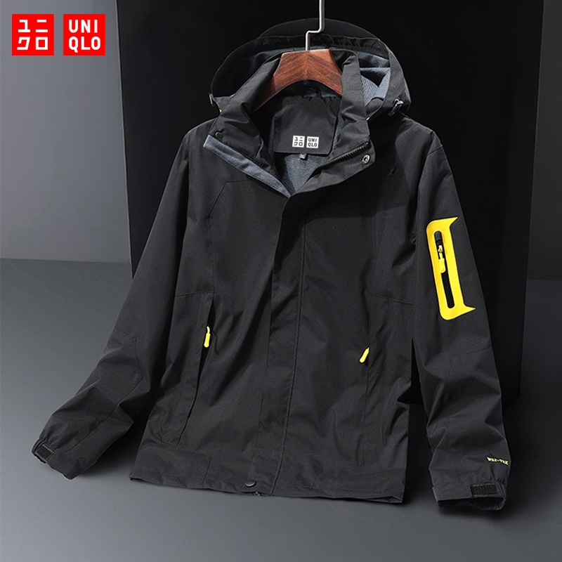 L6XL UNIQLO Men's Waterproof Jacket High Quality Large Size Loose Windbreaker Jackets