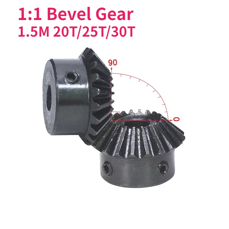 1pcs 11 Bevel Gear 1.5 Modulus 20T/25T/30 Teeth Bore 6/6.35/8/10/12/14