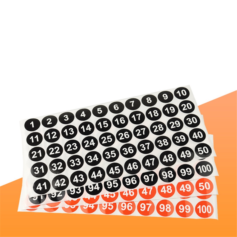 1-50 Waterproof Number Flow Sticker Label Numbering PVC Stickers ...