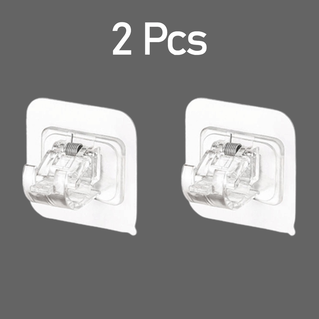 2pcs Crossbar Bracket Rod Klip Pemegang Rod Clip Hook Rod Holder ...