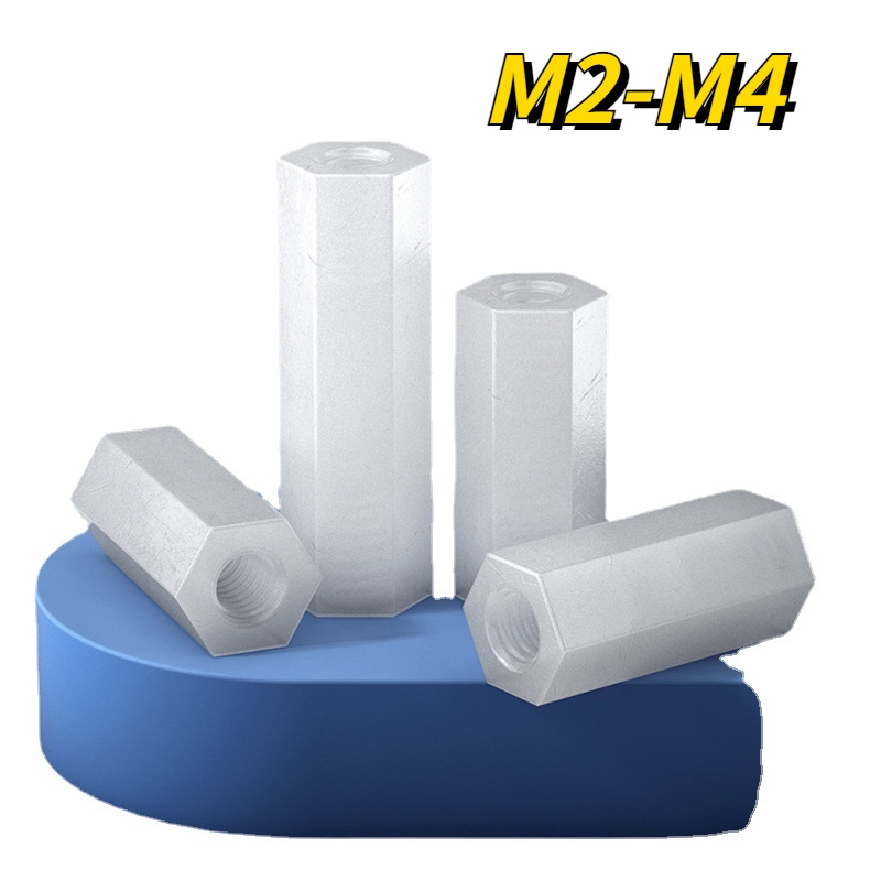 [XNY] M2.5 M3M4M5 Nylon Column Flat Head Hexagonal Doublepass Stud