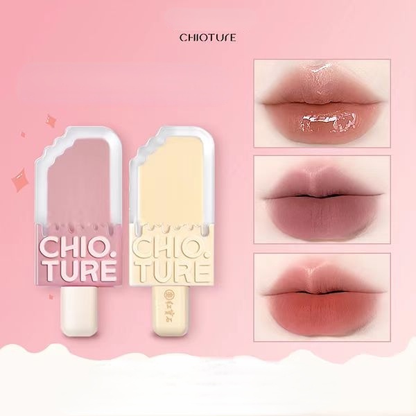 Chioture Ice Cream Lip Glaze Daily Plain Lipstick Lip Mud Nude Color 