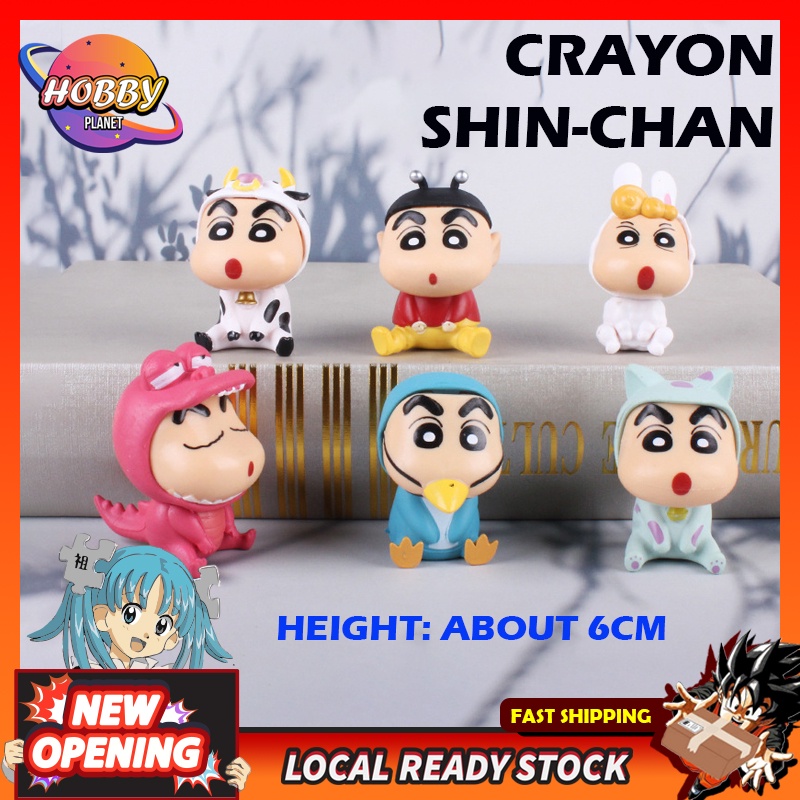 Crayon Shin Chan Chibi Action Figure PVC Collection Toys Cake Car ...