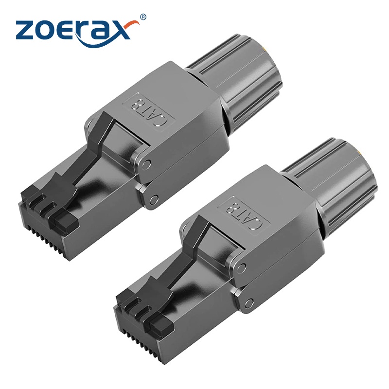 Zoerax Pcs Cat Cat Cat A Connectors Rj Tool Free Industrial Ethernet Easy Jack Shielded