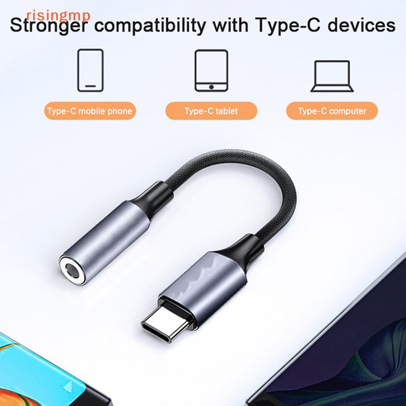 [risingmp] El USB Type C To 3.5mm Aux Adapter Jack Audio Cable Earphone
