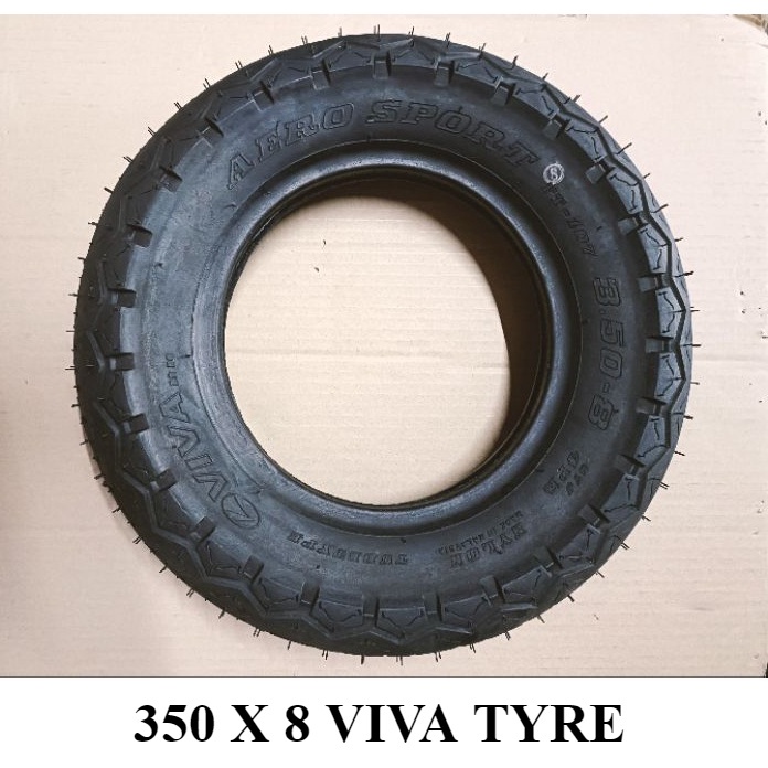 Tyre Tube Kereta Sorong 350 X 8 Brand Viva Tayar Luar Wheelbarrow Outer Tyre Kulit Tayar Kereta 1334