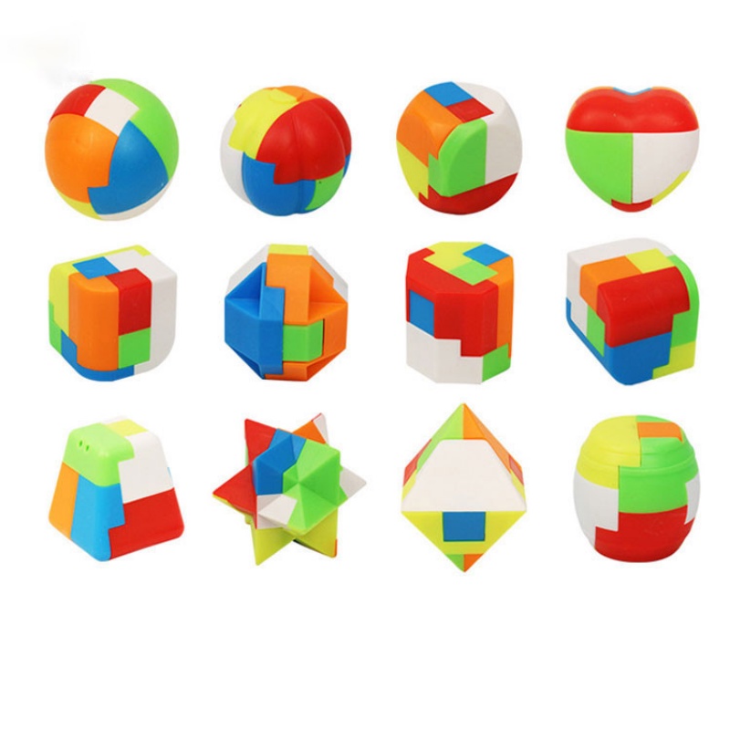 Puzzle Assembly Ball Student Disassembly Unlocking Keychain Plastic