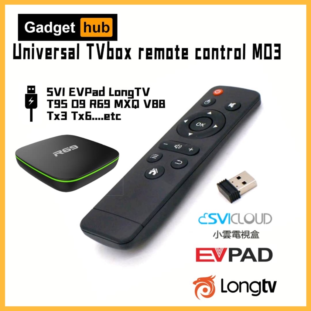 Universal Wireless 2.4GHz Remote Control TV PC Windows with USB dongle ...