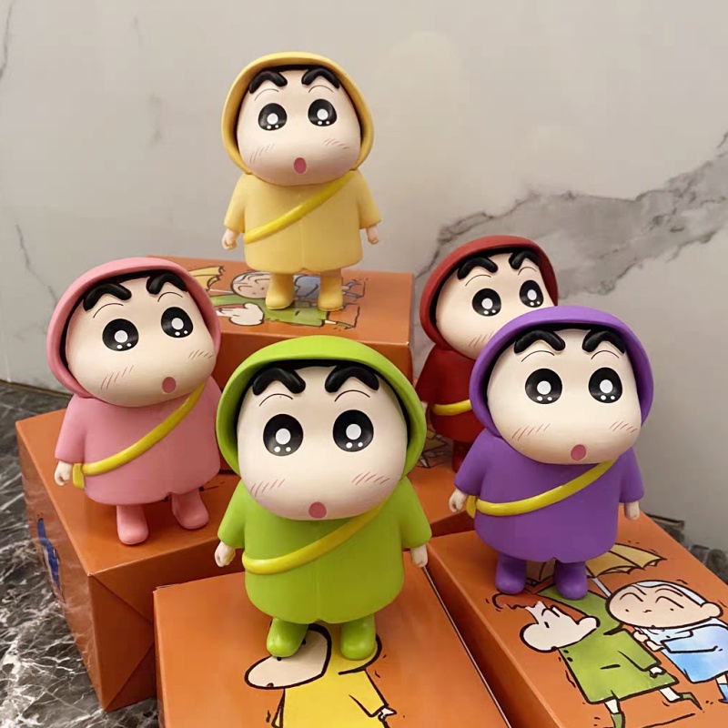 New 9cm Crayon Shin-chan Raincoat Figure Peripheral Series Model Doll ...