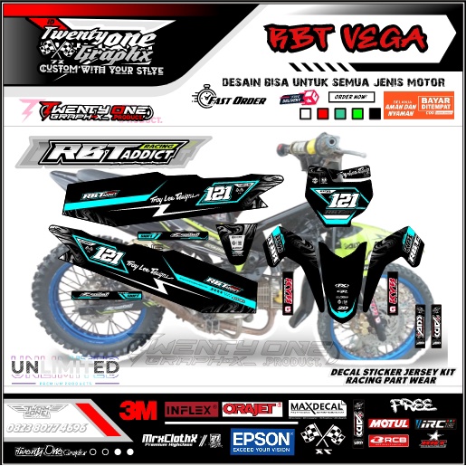 STABILO Decal Sticker RBT VEGA R NEW OLD VEGA ZR SIMPLE Duck TRAIL ...