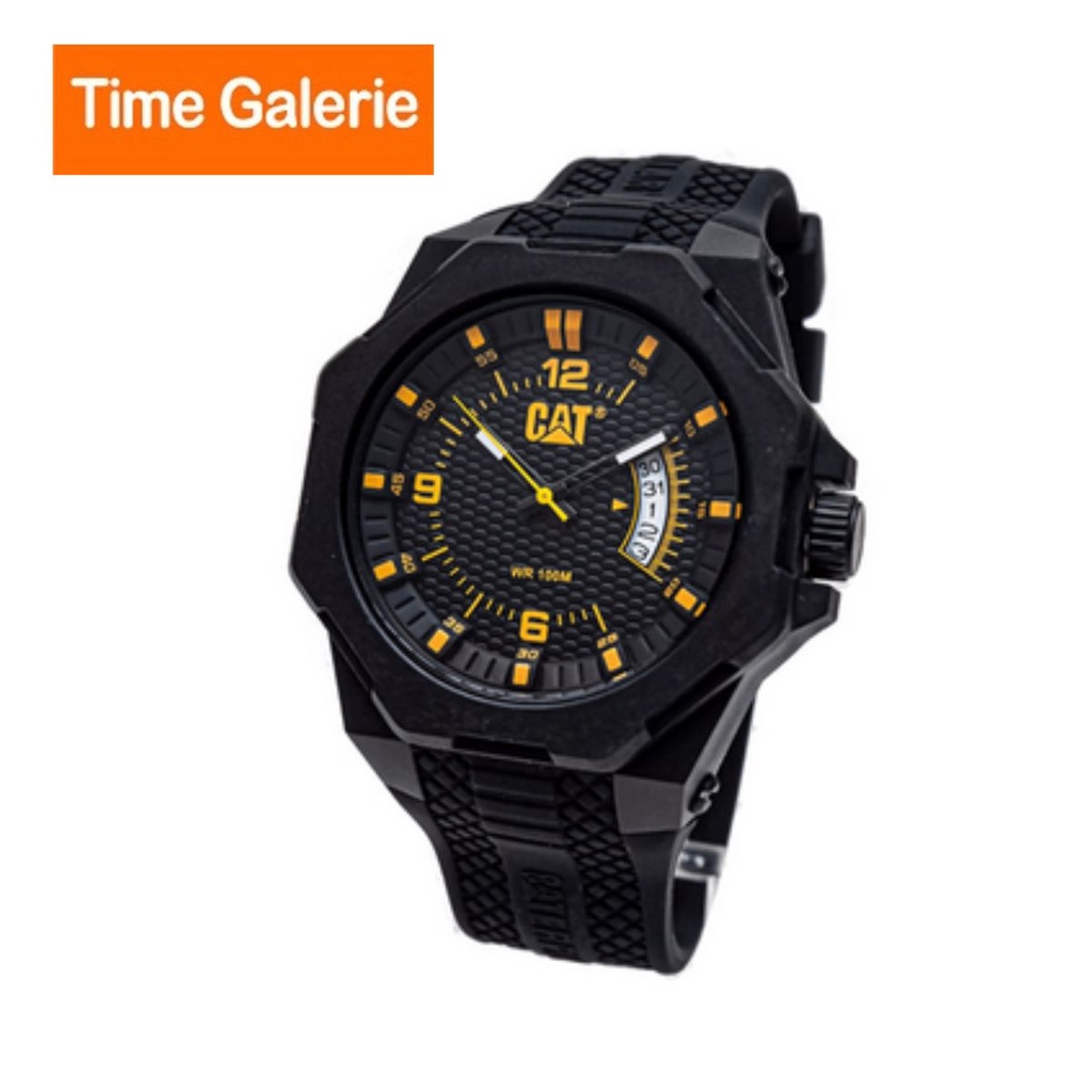 CAT Black Silicone Rubber Band Men Watch LM LM12121131 Shopee Malaysia