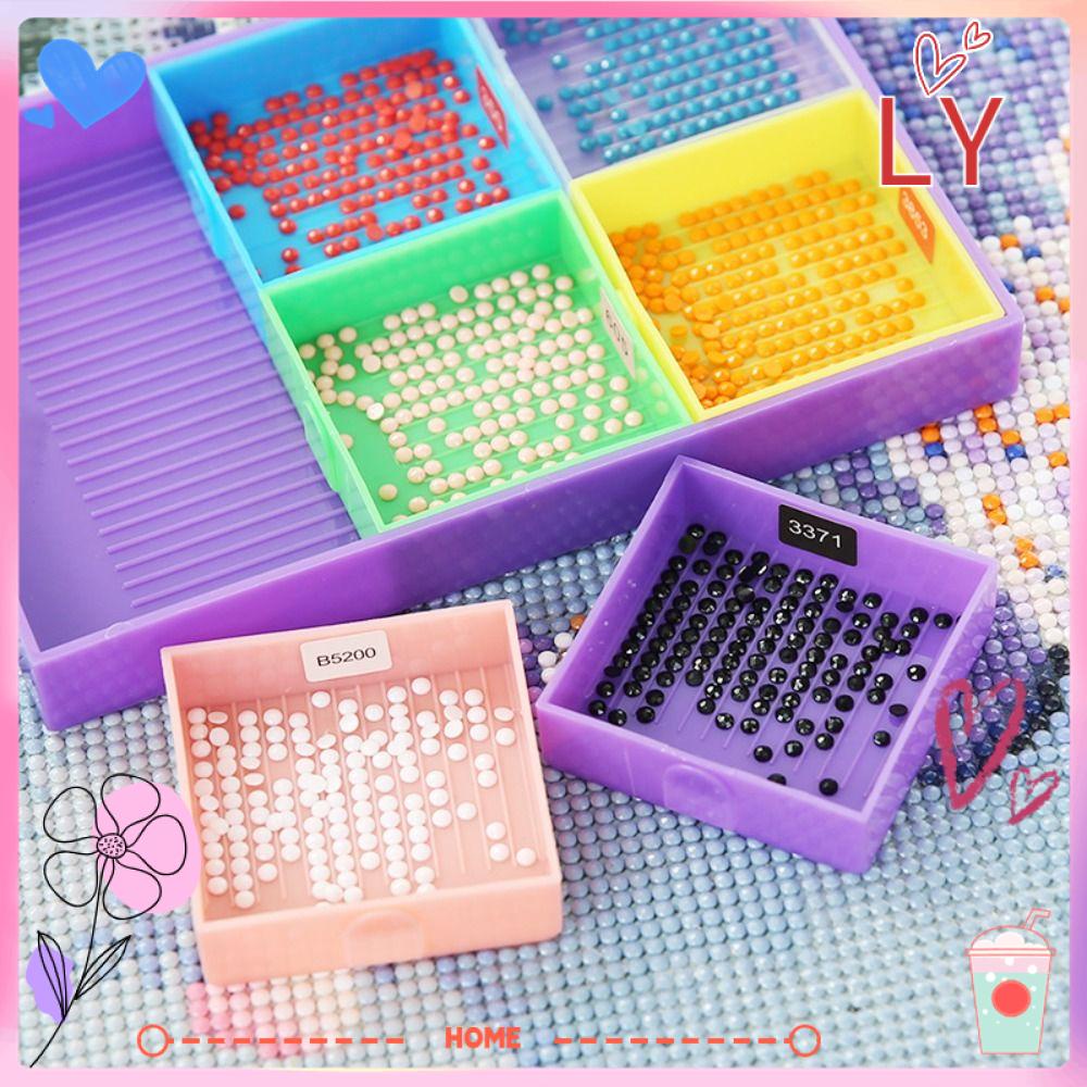 LYHOME Diamond Painting Tray Kits Nail Art Glue Clay Large Capacity