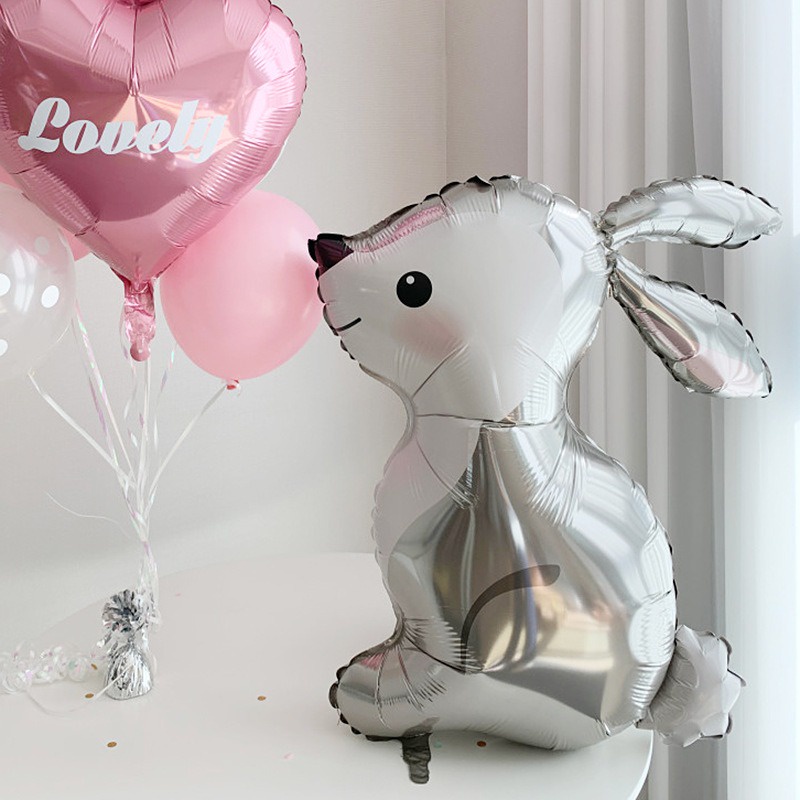 Easter Cute Rabbit Balloons White Rabbit Shaped Balloons Happy Easter ...