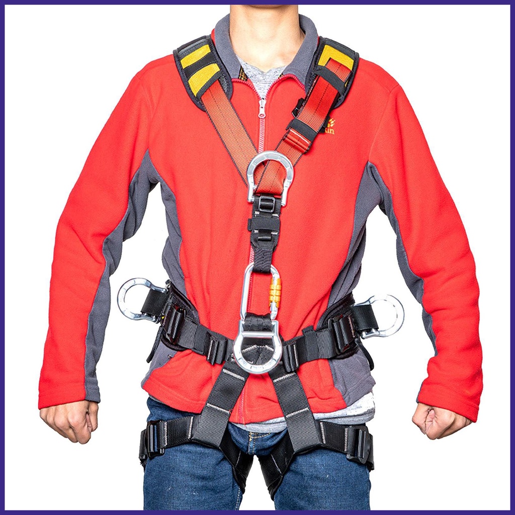 Safety Harness Full Body Climbing Harness with 5 Point Adjustment Durable Fall Protection