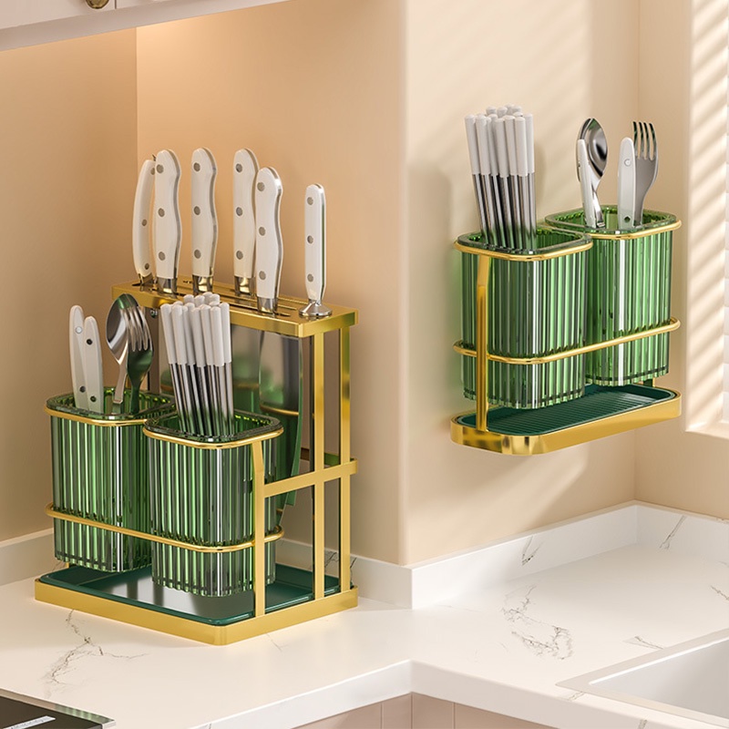 Multifunctional kitchen utensils storage drain rack chopsticks spoon ...