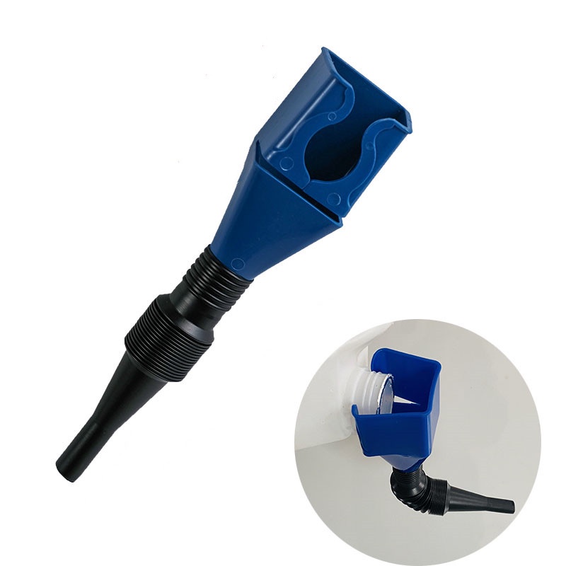 Universal Flexible Draining Oil Snap Plastic Funnel SpillFree Hand