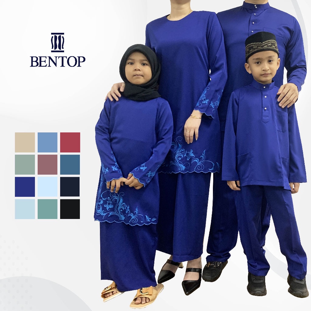 BENTOP Baju Kurung Sulam Set Slim Fit | Shopee Malaysia