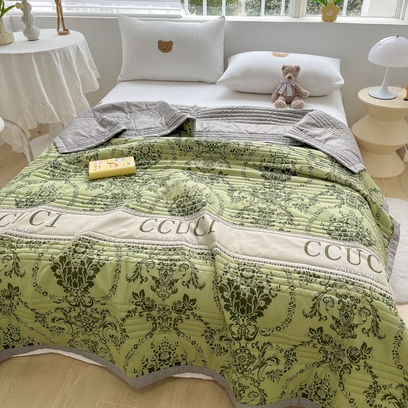 Summer Blanket Cool Quilt Cute Flower Bubble Cotton Summer Quilt Sleeping Naked Air Conditioning Quilt Lightweight  Washable
