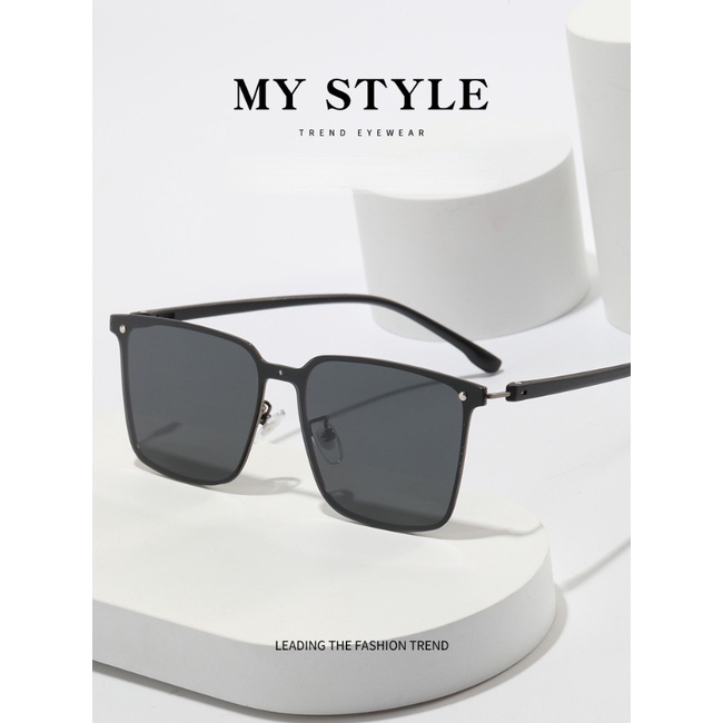 New men's fashion square framed polarized sunglasses Driver driving