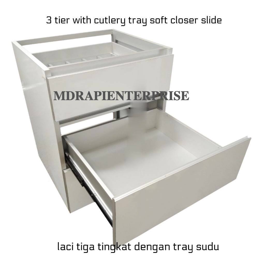 Laci 3 Tingkat/Kitchen Drawer Set/Drawer Set For Cement Tiles Tabletop/Concrete Tabletop Drawer