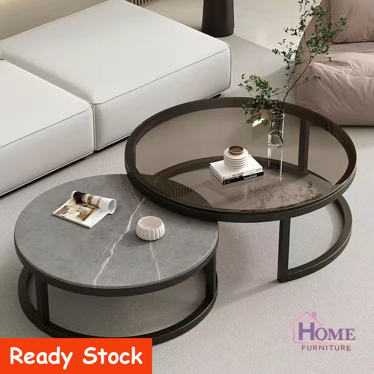 🍁Ready Stock🍁Rock Plate Tea Table Living Room Nordic Simple Side Table ...