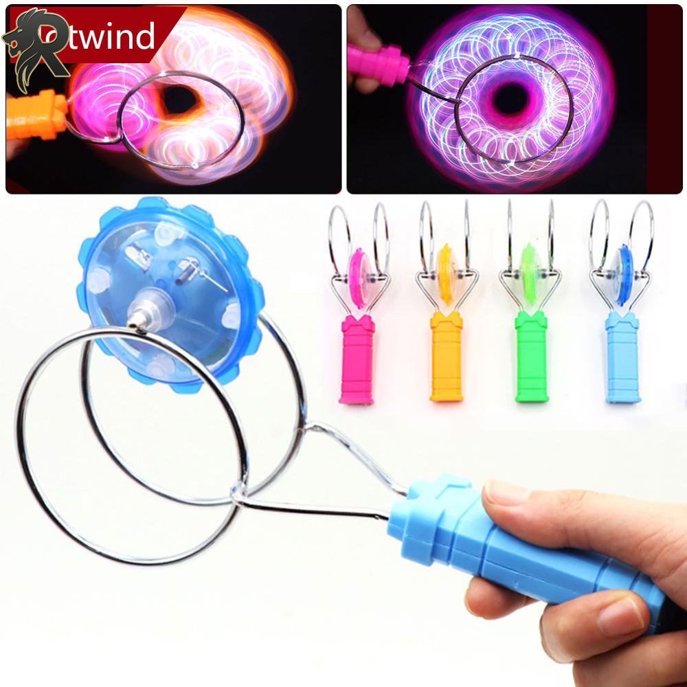 RL Colorful Luminous Gyro Magnetic Spinning Top Rotating Gyroscope LED ...