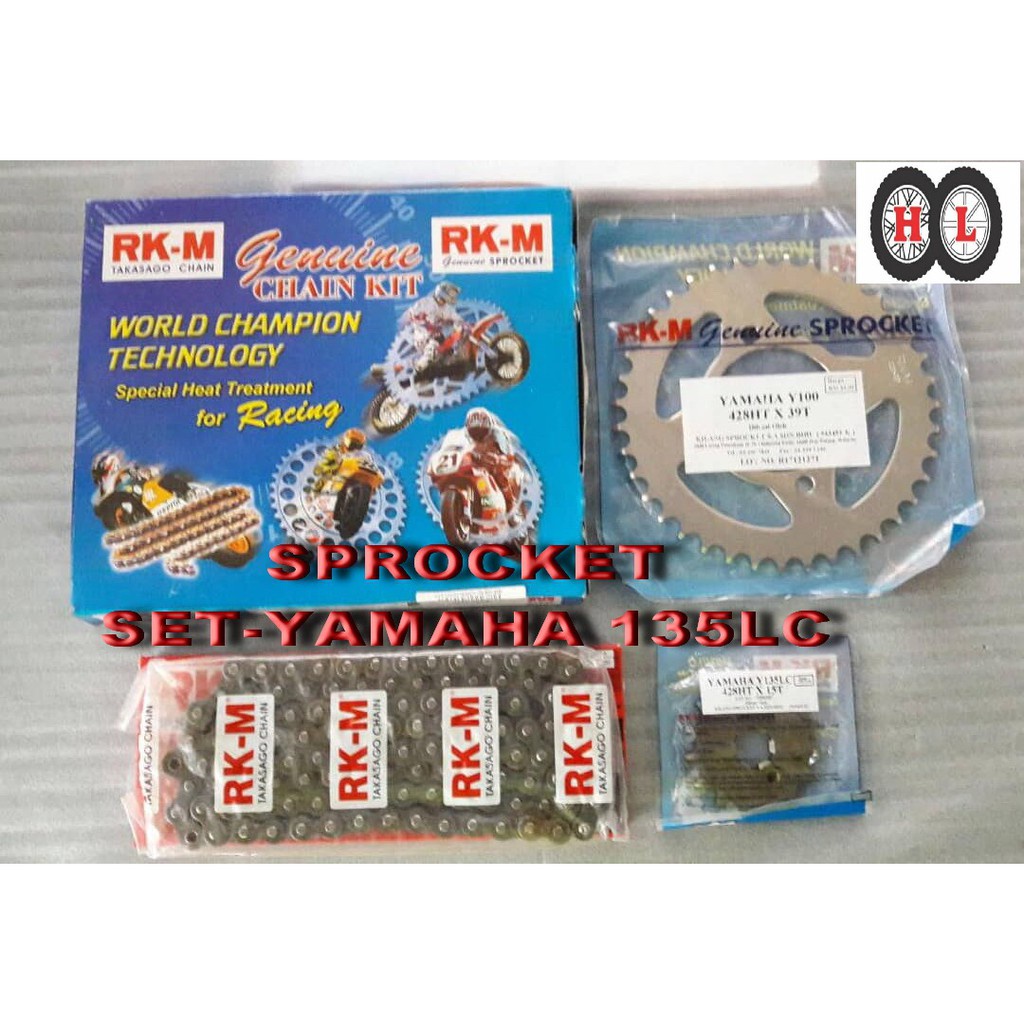 RKM 135LC SPROCKET SET Original ( Rantai Motor YAMAHA 135LC ) | Shopee ...