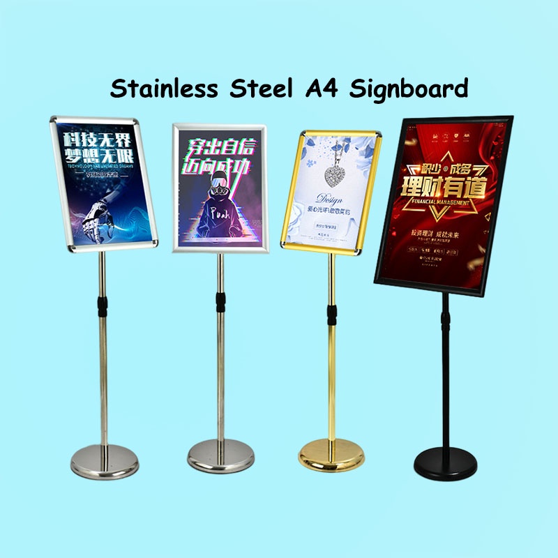 Stainless Steel A4/A3 Vertical Signboard Billboard Water Sign Display ...