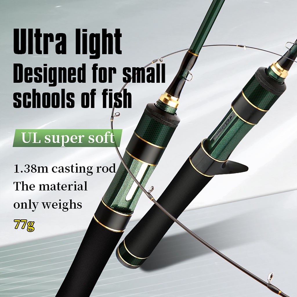 [NYA]1.38M/1.5M/1.68M/1.8M 2-7lb Ultralight UL Fishing Rod Solid Rod ...