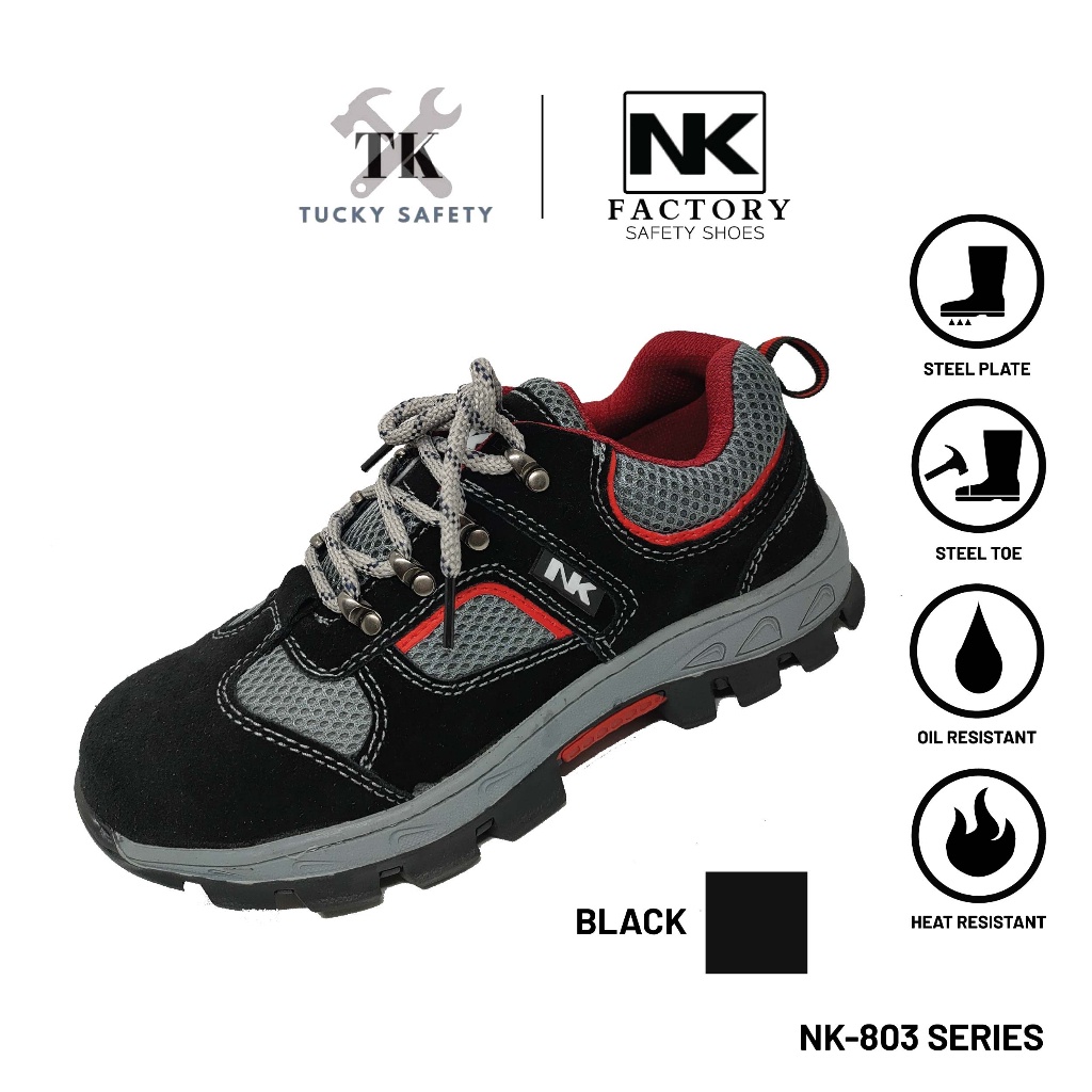 NK SAFETY SHOES STEEL TOE CAP SPORTY SAFETY SHOES STEEL PLATE NK 803 SERIES 803 SERIES Shopee Malaysia