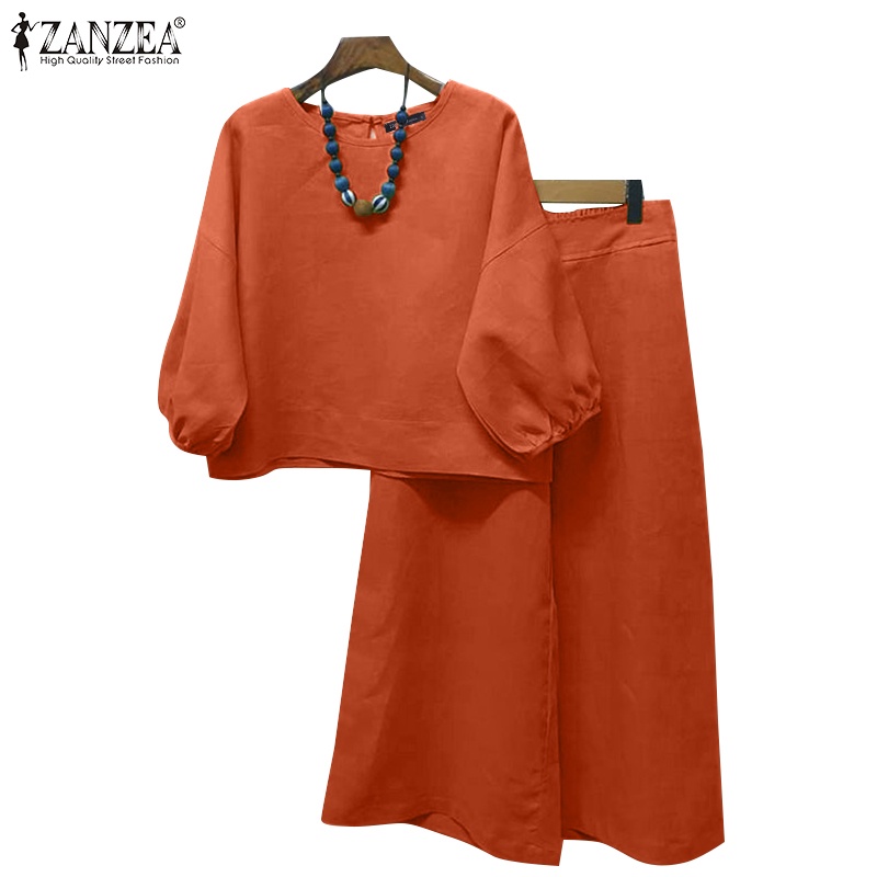 Zanzea Lantern Sleeves Casual Set