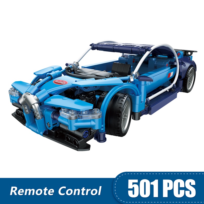 501PCS Small Building Blocks Bricks Bugatti Model Intelligent Remote ...