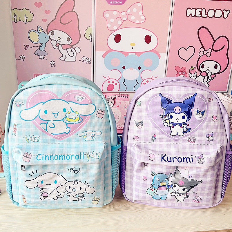 Kawaii Sanrioed Kuromi Cinnamonroll My Melody Cartoon PU Backpack Cute ...