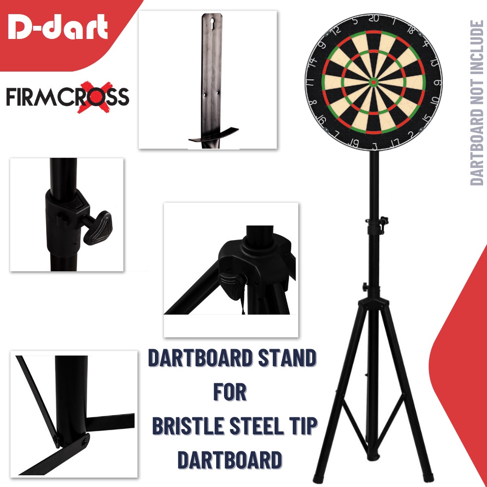 FIRMCROSS DARTBOARD STAND PORTABLE TRAVEL TRIPOD DARTBOARD STAND FOR