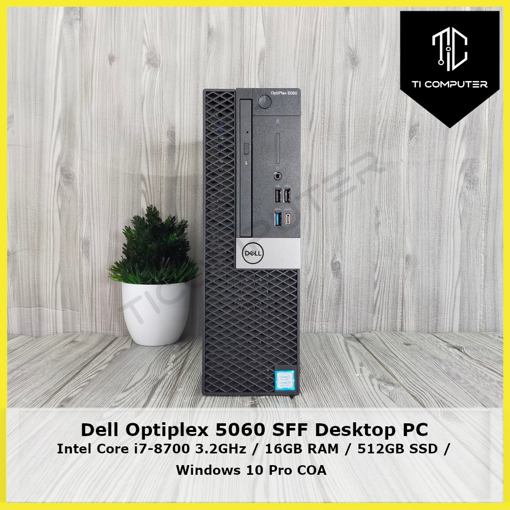 Dell Optiplex 5060 Sff Intel Core I7-8700 3.2ghz 16gb Ddr4 Ram 512gb M 