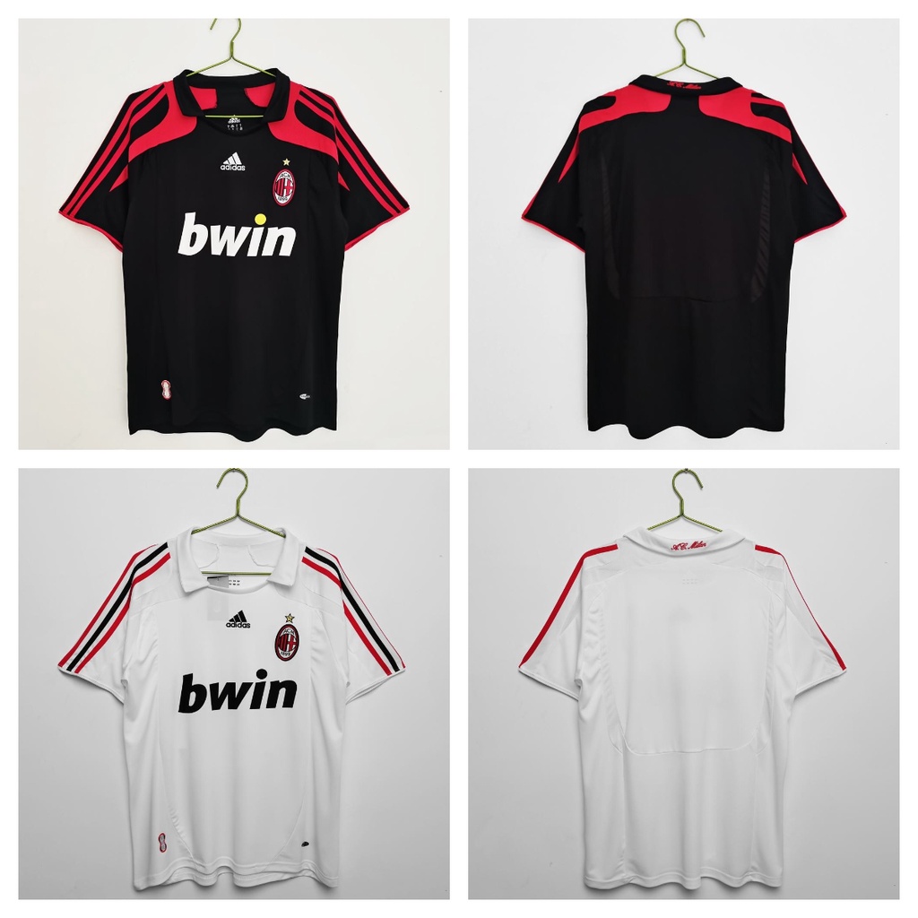 2007 2008 Ac Away Third Retro Fans Football Shirt Men Tops Jersey