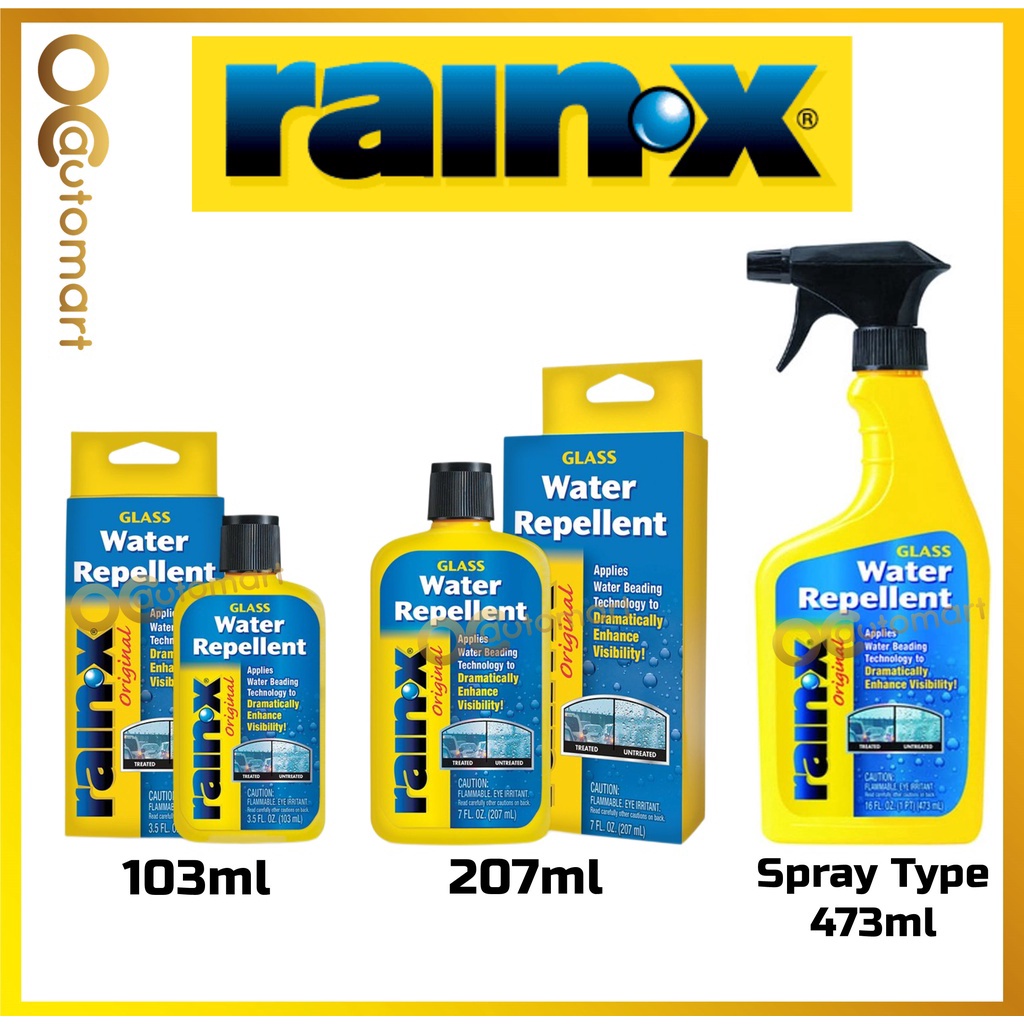 RainX Water Repellent Rain X Rainx Window Glass Repellent Original Treatment Plastic Repellent