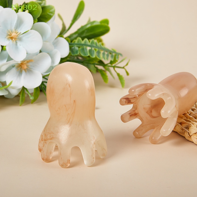 Piq302 1PC Resin Octopus Comb Head Massager Meridian Scalp Massage Gua