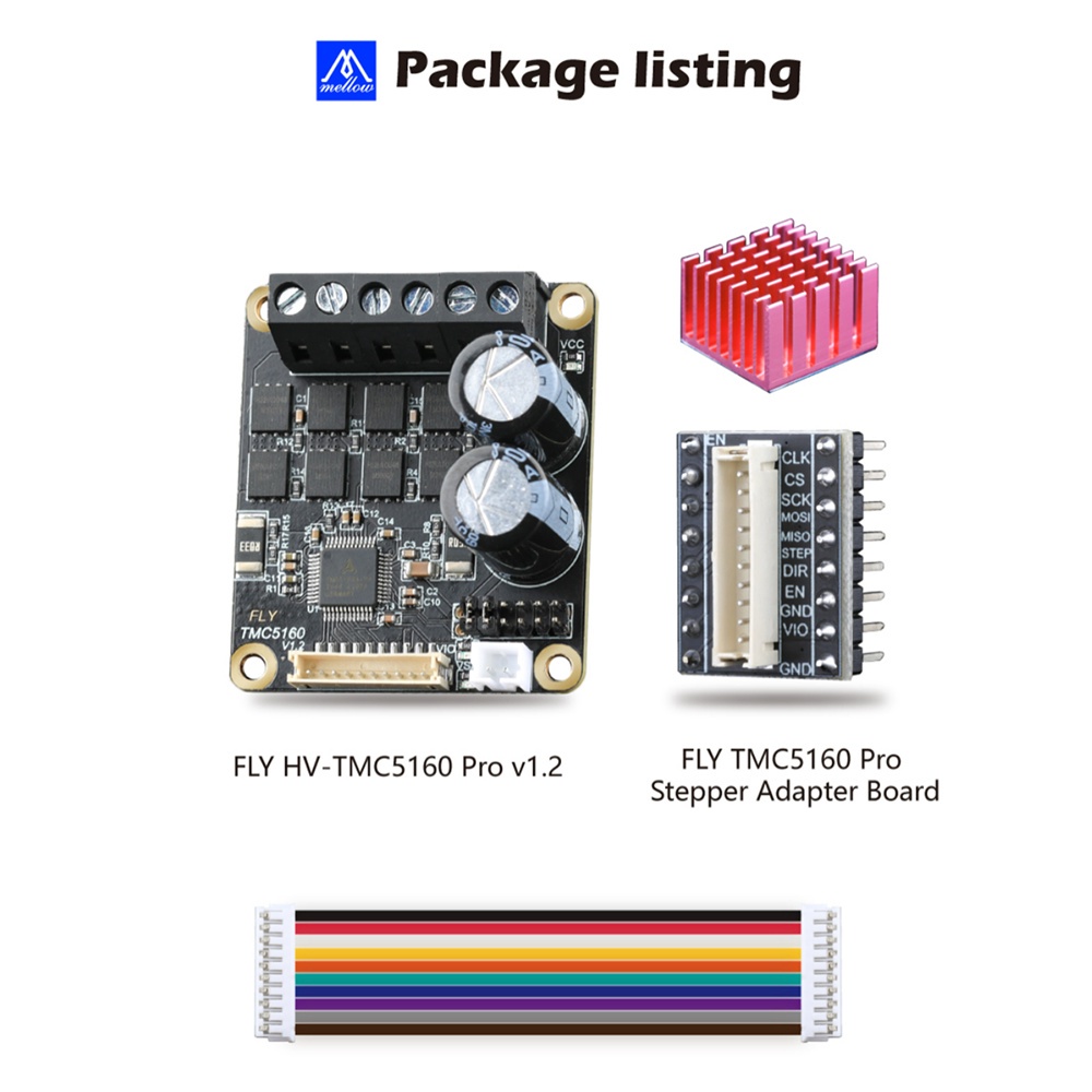 Mellow FLY HV- TMC5160 PRO V1.2 24V/48V Stepper Motor Driver StepStick ...