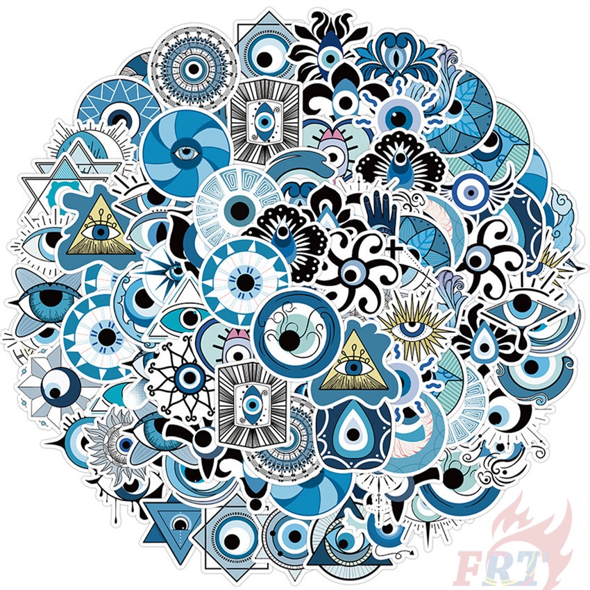 60Pcs/Set Evil Eyes Series 04 Turkey Lucky Blue Eye Stickers DIY ...