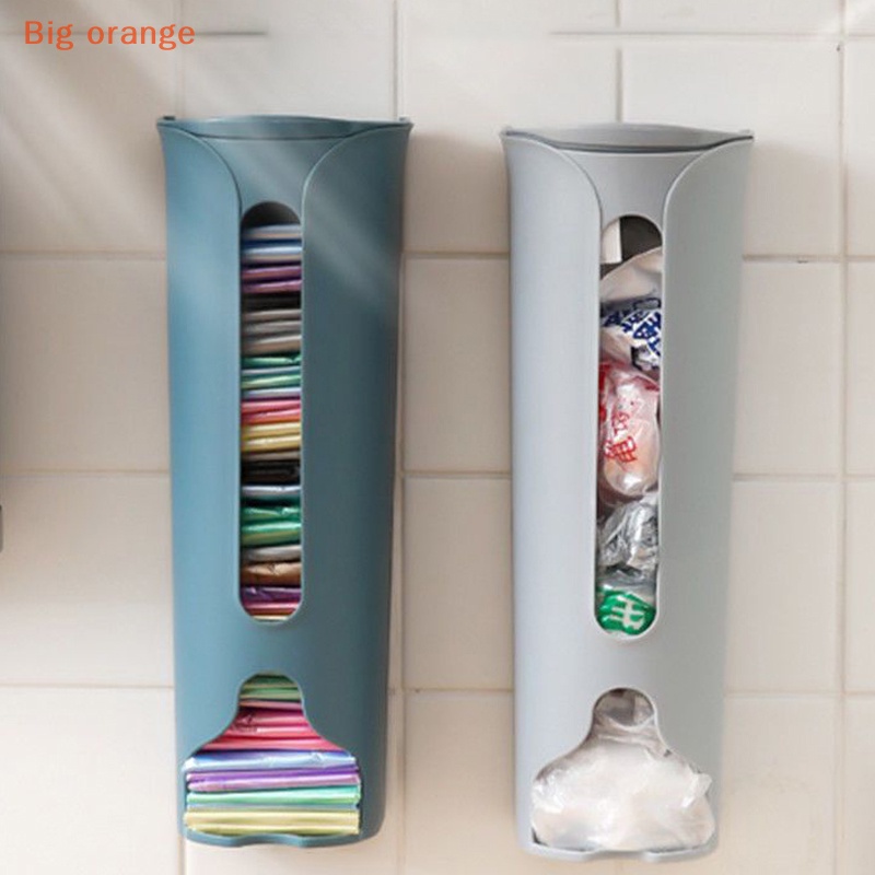 [Big orange] Kitchen Plastic Bag Storage Rack Wall Hanging Bathroom