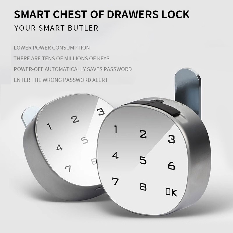 (WhiteNew)Touch screen digital electronic code lock/fingerprint lock
