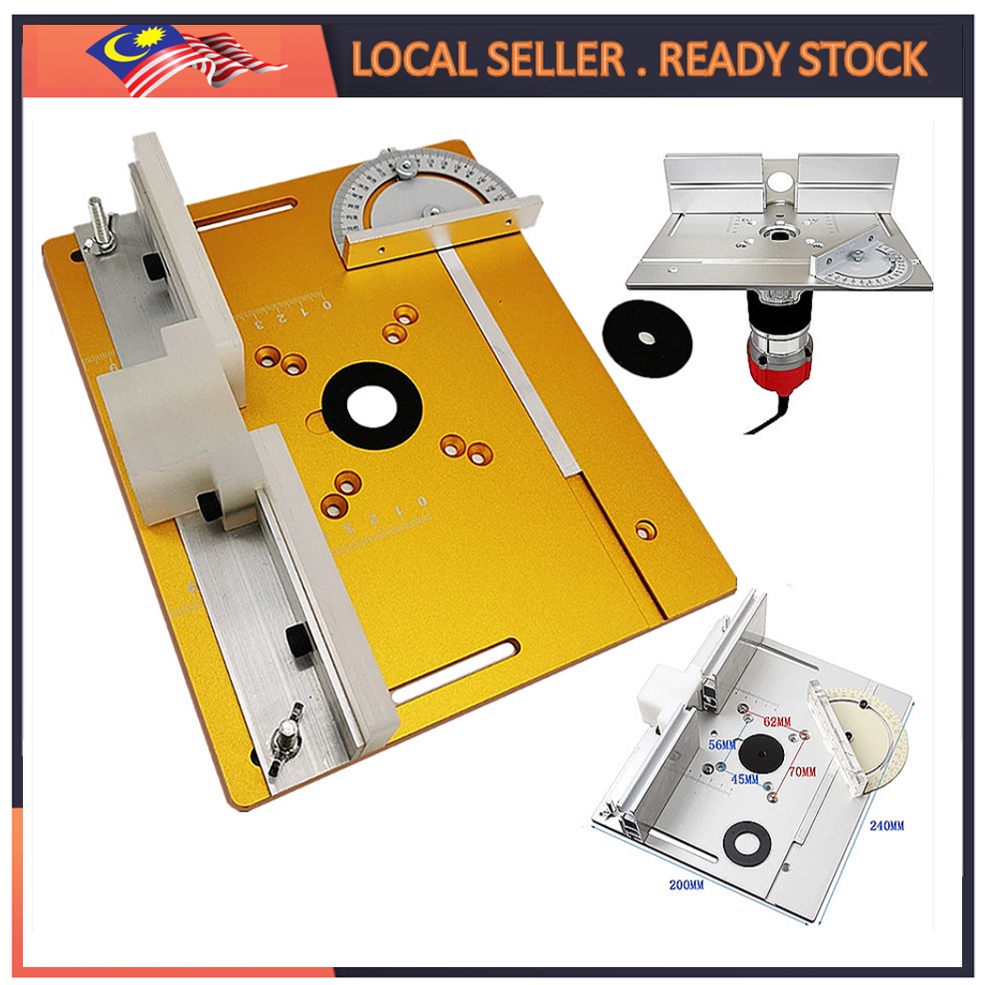 Aluminium Wood Router Trimmer Table Insert Plate Woodworking Benches ...