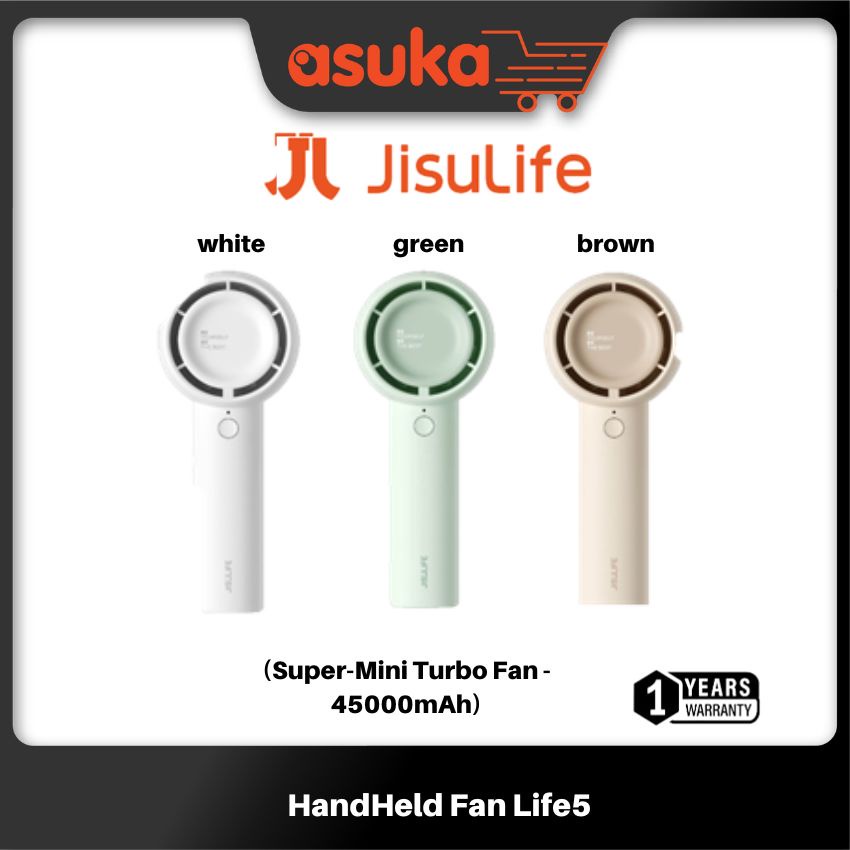 JisuLife HandHeld Fan Life5 (Super-Mini Turbo Fan - 45000mAh) | Shopee ...