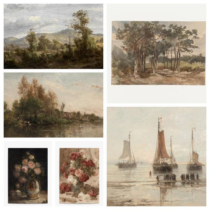 Vintage Gallery French Country Wall Art canvas painting posters ...