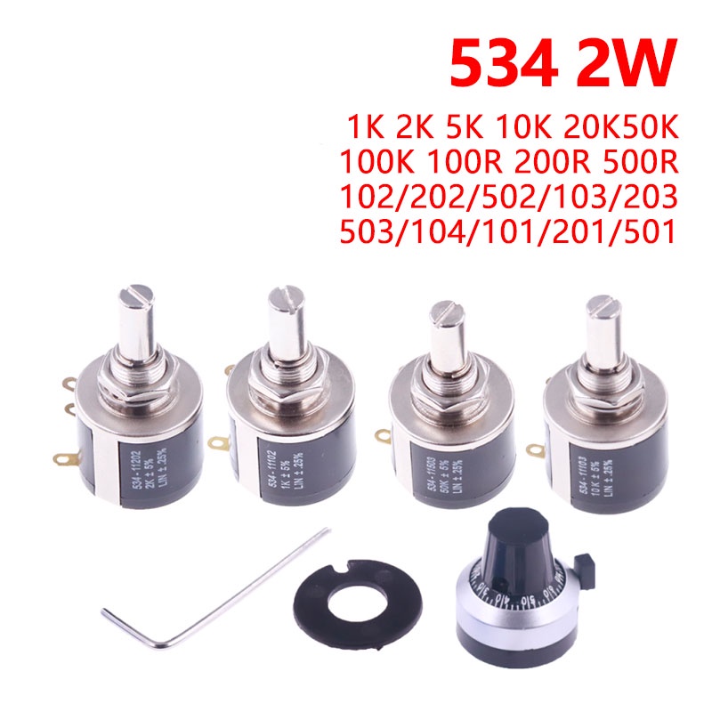 Sourcing Map Drehpotentiometer-Set – 1K, 10K, 20K, 50K Ohm (je 5 Stück) – Für Audio & Lautstärkeregelung