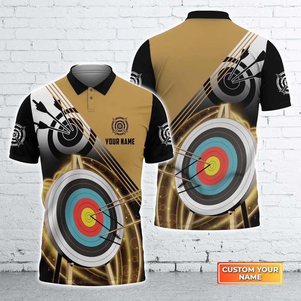 Men s custom name short sleeve T shirt 3D printed archery athlete sports Polo shirt summer team uniform Shopee Malaysia