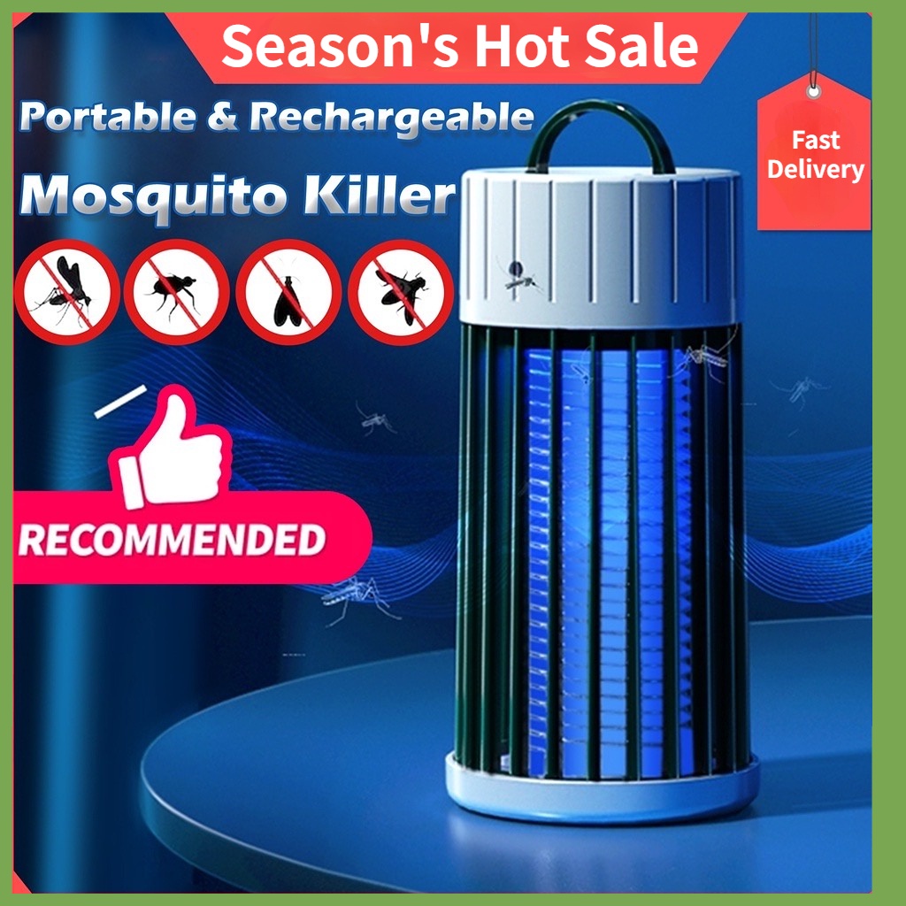 Electric Mosquito Killer Lamp With Night Light Portable Rechargeable ...